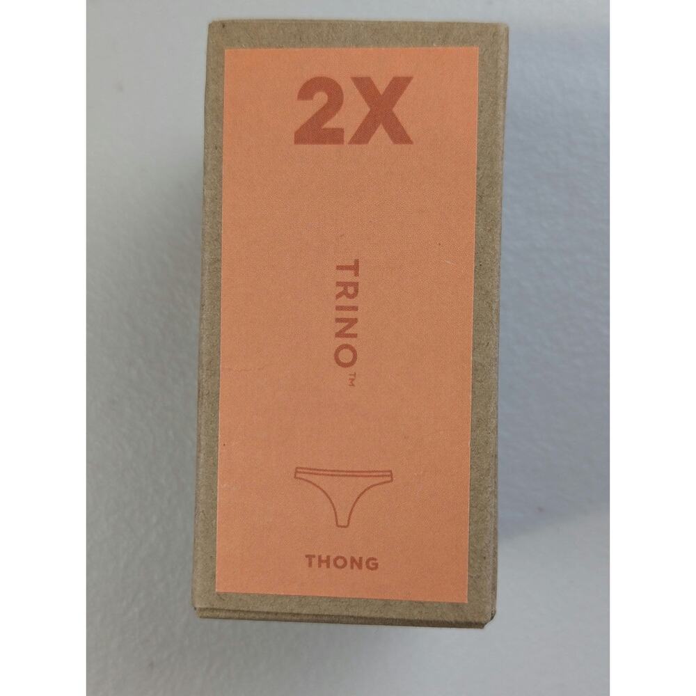 NWT allbirds Trino Thong Underwear Panties Womens 2X Orange Malibu Wool Blend